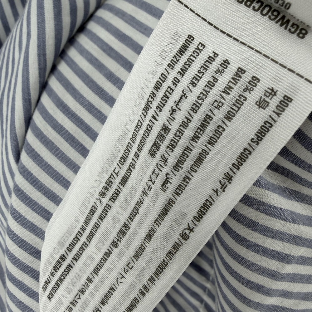 Abercrombie & Fitch Shirt Dress Womens Small Blue Stripe Button Tunic Minimalist - Picture 6 of 7